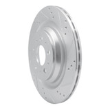 R1 17-25 Tesla Model 3 Rear Right Drilled & Slotted Silver Brake Rotor