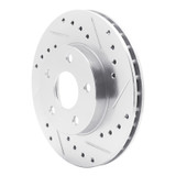 R1 82-84 Buick SKYHAWK Front Right Drilled & Slotted Silver Brake Rotor
