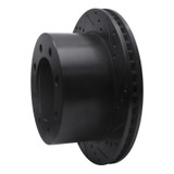R1 00-02 Dodge Ram 4000 (Mexico) Rear Right Drilled & Slotted Black Brake Rotor
