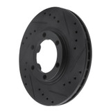 R1 86-06 Chevrolet Luv Pickup (Mexico) Front Right Drilled & Slotted Black Brake Rotor