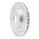R1 99-01 Infiniti I30 Front Right Drilled & Slotted Silver Brake Rotor