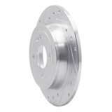 R1 12-25 Dodge Attitude (Mexico) Rear Left Drilled & Slotted Silver Brake Rotor