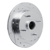 R1 88-88 Nissan Maxima Rear Right Drilled & Slotted Silver Brake Rotor