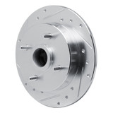 R1 88-88 Nissan Maxima Rear Left Drilled & Slotted Silver Brake Rotor
