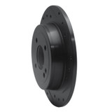 R1 12-25 Dodge Attitude (Mexico) Rear Right Drilled & Slotted Black Brake Rotor