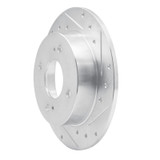 R1 89-98 Nissan 240SX Rear Right Drilled & Slotted Silver Brake Rotor