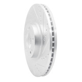 R1 09-14 Hyundai Genesis Sedan Front Right Drilled & Slotted Silver Brake Rotor
