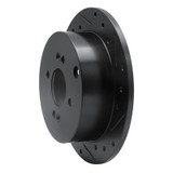 R1 06-12 Dodge Attitude (Mexico) Rear Right Drilled & Slotted Black Brake Rotor