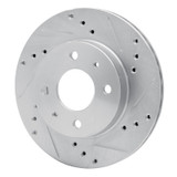 R1 86-17 Nissan TSURU (Mexico) Front Right Drilled & Slotted Silver Brake Rotor