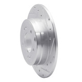R1 05-20 Hyundai TUCSON Rear Right Drilled & Slotted Silver Brake Rotor