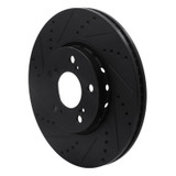 R1 14-20 Acura RLX Front Left Drilled & Slotted Black Brake Rotor