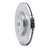 R1 17-20 Kia Cadenza Front Left Drilled & Slotted Silver Brake Rotor