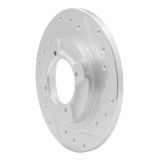 R1 82-86 Nissan TSURU (Mexico) Front Right Drilled & Slotted Silver Brake Rotor