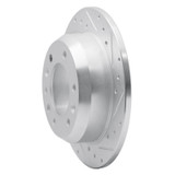 R1 06-14 Hyundai Entourage Rear Right Drilled & Slotted Silver Brake Rotor