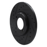 R1 63-86 Ford Cortina Front Left Drilled & Slotted Black Brake Rotor