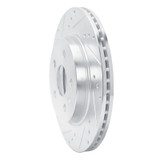 R1 10-25 Buick ALLURE Rear Left Drilled & Slotted Silver Brake Rotor
