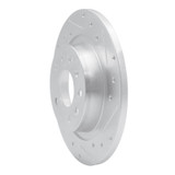 R1 03-11 Cadillac BLS (Mexico) Rear Right Drilled & Slotted Silver Brake Rotor