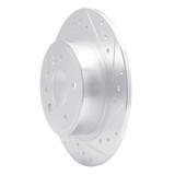 R1 99-10 Saab 9-5 Rear Right Drilled & Slotted Silver Brake Rotor