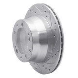 R1 87-89 Porsche 944 Except Turbo Rear Right Drilled & Slotted Silver Brake Rotor