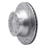 R1 87-97 Porsche 944 Turbo Rear Right Drilled & Slotted Silver Brake Rotor