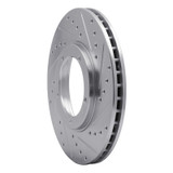 R1 84-89 Porsche 911 Front Right Drilled & Slotted Silver Brake Rotor