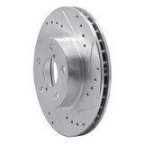 R1 90-01 Subaru Legacy Front Right Drilled & Slotted Silver Brake Rotor