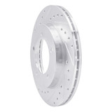 R1 96-98 Suzuki SIDEKICK Front Left Drilled & Slotted Silver Brake Rotor