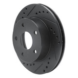 R1 90-97 Ford AEROSTAR Right Front Drilled & Slotted Black Brake Rotor