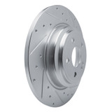 R1 20-25 Mercedes-Benz GLE350 Rear Right Drilled & Slotted Silver Brake Rotor