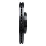 R1 07-12 Mazda CX-7 Front Right Drilled & Slotted Black Brake Rotor