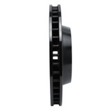R1 67-67 Ford Galaxie Front Right Drilled & Slotted Black Brake Rotor