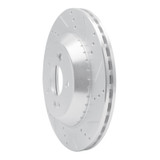 R1 15-21 Mercedes-Benz S450 Rear Right Drilled & Slotted Silver Brake Rotor