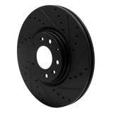 R1 06-07 Mazda 6 Front Right Drilled & Slotted Black Brake Rotor