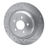R1 12-18 Mercedes-Benz ML350 Rear Right Drilled & Slotted Silver Brake Rotor