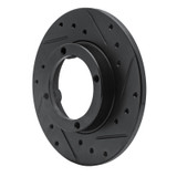 R1 85-94 Chevrolet Sprint Front Right Drilled & Slotted Black Brake Rotor
