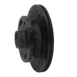 R1 84-85 Mazda RX-7 Front Right Drilled & Slotted Black Brake Rotor