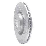 R1 07-09 Mercedes-Benz GL320 Front Right Drilled & Slotted Silver Brake Rotor