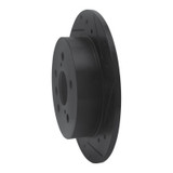 R1 18-24 Toyota Camry Rear Right Drilled & Slotted Black Brake Rotor