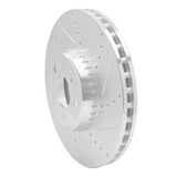 R1 15-23 Mercedes-Benz C350E Front Right Drilled & Slotted Silver Brake Rotor