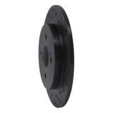R1 12-18 Toyota Yaris (USA/Canada) Rear Right Drilled & Slotted Black Brake Rotor