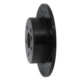 R1 00-04 Toyota AVALON Rear Right Drilled & Slotted Black Brake Rotor