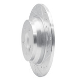 R1 07-13 Mercedes-Benz CL550 Rear Right Drilled & Slotted Silver Brake Rotor