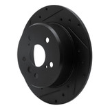 R1 92-03 Lexus ES300 Rear Left Drilled & Slotted Black Brake Rotor