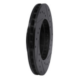 R1 87-91 Toyota Camry Front Left Drilled & Slotted Black Brake Rotor