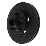 R1 06-12 Ford Ranger (Mexico) Front Right Drilled & Slotted Black Brake Rotor