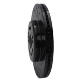 R1 95-00 Lexus LS400 Front Right Drilled & Slotted Black Brake Rotor