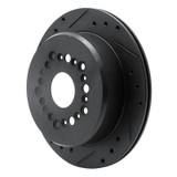 R1 92-98 Lexus SC300 Rear Left Drilled & Slotted Black Brake Rotor