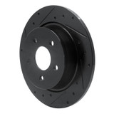 R1 02-08 Seat ALHAMBRA Rear Left Drilled & Slotted Black Brake Rotor