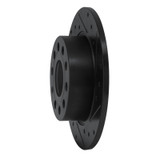 R1 10-19 Audi A3 Rear Right Drilled & Slotted Black Brake Rotor
