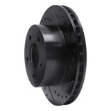 R1 91-94 Ford Crown Victoria Front Right Drilled & Slotted Black Brake Rotor